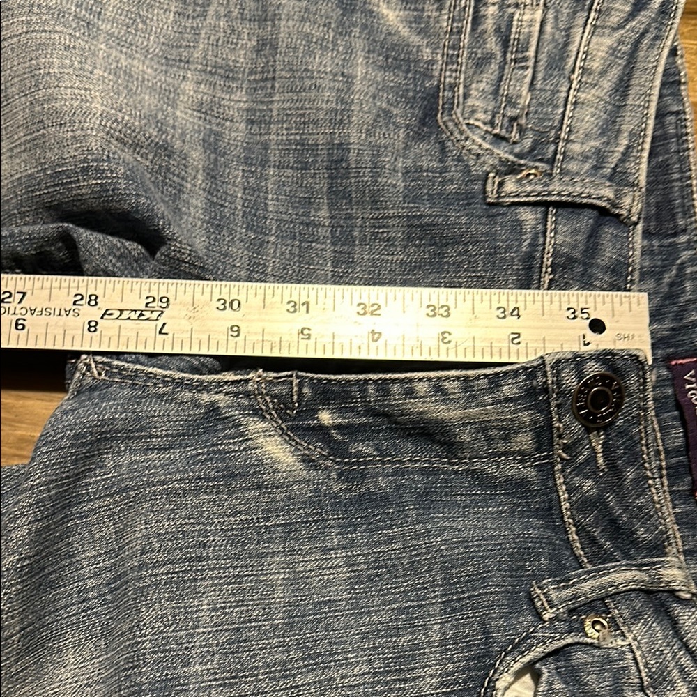 Vigoss Blue Boot Cut Jeans with Vintage-Inspired Fading . Sz 7 - Picture 8 of 12